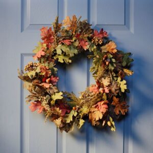 A simple wreath will give your front door a new look!